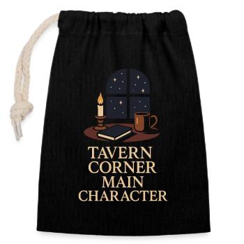 Booktok Fantasy Bookish Humor Gift for - Closable cotton gift bag (14x20cm) - black - Front