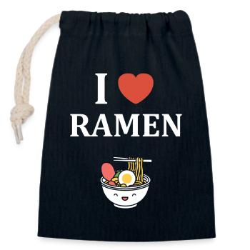 Ich mag Ramen - Verschließbarer Geschenkbeutel aus Baumwolle (14x20cm) - Navy - Vorne