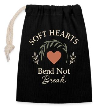 Hopepunk Gentillesse Rébellion Soft Activisme Radical - Sac cadeau en coton avec cordon (14 x 20 cm) - noir - Devant