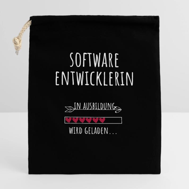 Softwareentwicklerin Informatik Studium Beruf Verschließbarer Geschenkbeutel aus Baumwolle (14x20cm)