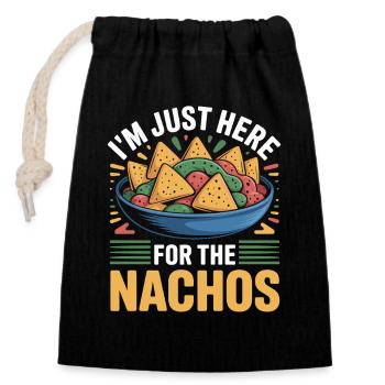 Tortilla Taco Mexikanisches Essen Nachos - Verschließbarer Geschenkbeutel aus Baumwolle (14x20cm) - Schwarz - Vorne