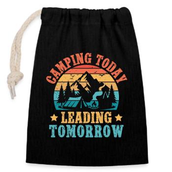 Girl Scout Leader Camping Today Scout - Verschließbarer Geschenkbeutel aus Baumwolle (14x20cm) - Schwarz - Vorne