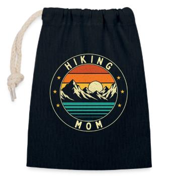 Wandern Mama Outdoor Trekker Bergweg - Verschließbarer Geschenkbeutel aus Baumwolle (14x20cm) - Navy - Vorne