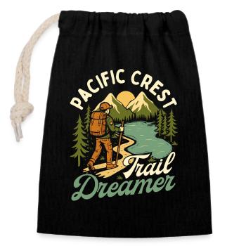 Pacific Crest Trail Dreamer Wilderness Trekking  - Closable cotton gift bag (14x20cm) - black - Front