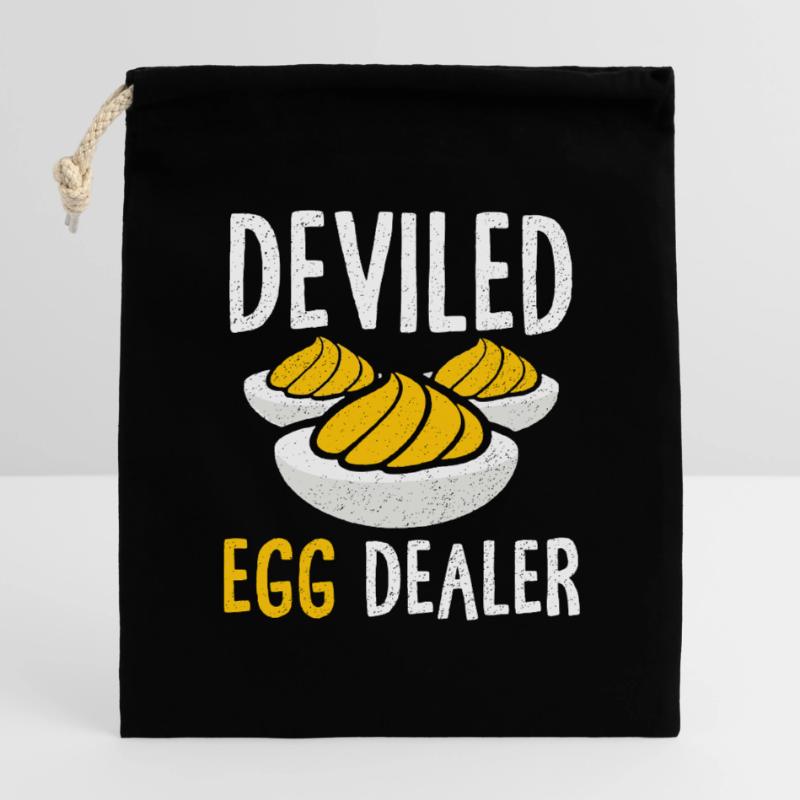 Stuffed Eggs Deviled Eggs Thanskgiving Closable cotton gift bag (14x20cm)