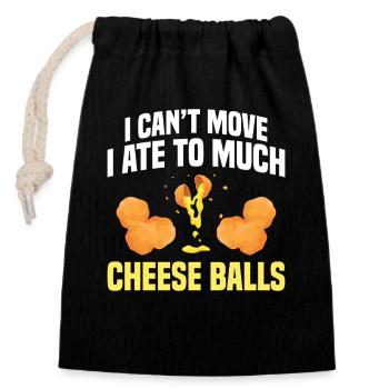  Cheese Ball Accessories Foodie Costume for Kids - Closable cotton gift bag (14x20cm) - black - Front