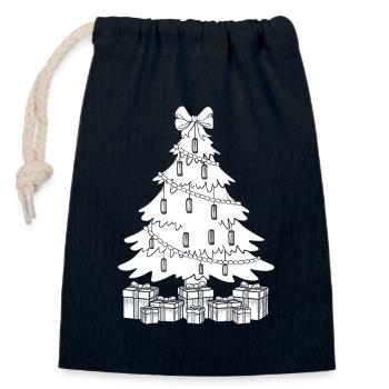 Harmonica Musican Christmas Tree Harmonica - Verschließbarer Geschenkbeutel aus Baumwolle (14x20cm) - Navy - Vorne