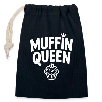 Muffin-Königin - Verschließbarer Geschenkbeutel aus Baumwolle (14x20cm) - Navy - Vorne