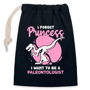 Paléontologue Dream Princess - Sac cadeau en coton avec cordon (14 x 20 cm) - bleu marine - Devant