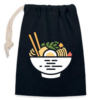 Ramen - Closable cotton gift bag (14x20cm) - navy - Front