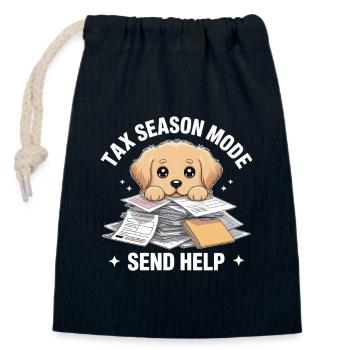 Vêtements drôles pour Labradors jaunes Explication fiscale - Sac cadeau en coton avec cordon (14 x 20 cm) - bleu marine - Devant