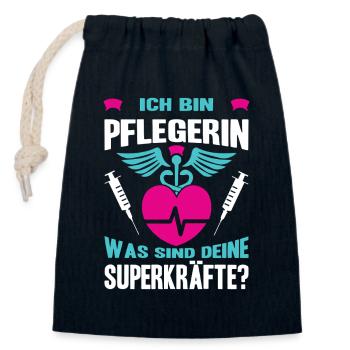 Pflegerin Geschenke Pflege Lustig Krankenpflegerin - Verschließbarer Geschenkbeutel aus Baumwolle (14x20cm) - Navy - Vorne