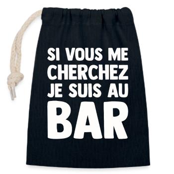 Humor Bar Bistrot Aperitif Beauf Alcoholic Funny - Closable cotton gift bag (14x20cm) - navy - Front