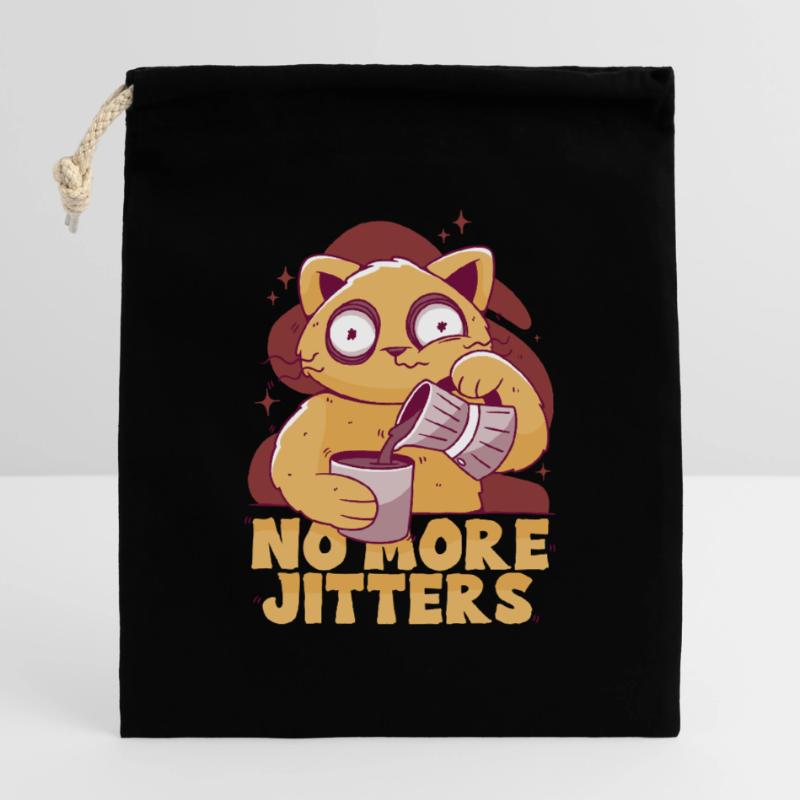 Coffee withdrawal decaffeinated ex-coffee drinker Closable cotton gift bag (14x20cm)