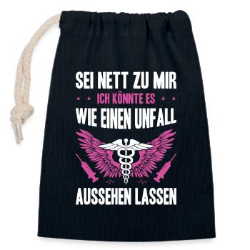 Pflegerin Geschenke Pflege Lustig Krankenpflegerin - Verschließbarer Geschenkbeutel aus Baumwolle (14x20cm) - Navy - Vorne