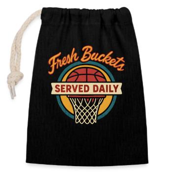 Basketball Spruch Humor Basketballer Geschenkidee - Verschließbarer Geschenkbeutel aus Baumwolle (14x20cm) - Schwarz - Vorne