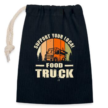 Food Truck Street Food Trucker Imbisswagen - Closable cotton gift bag (14x20cm) - navy - Front