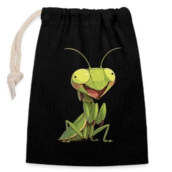 Mantes religieuses Mantes religieuses - Sac cadeau en coton avec cordon (14 x 20 cm) - noir - Devant