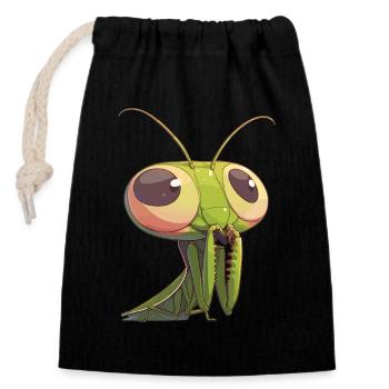 Mantes religieuses Mantes religieuses - Sac cadeau en coton avec cordon (14 x 20 cm) - noir - Devant