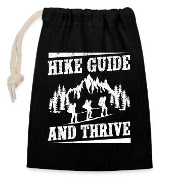 boys scout Scouting Hike Guide & Thrive Scout - Verschließbarer Geschenkbeutel aus Baumwolle (14x20cm) - Schwarz - Vorne