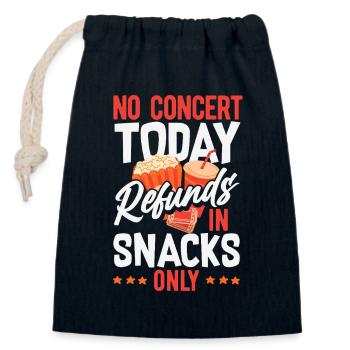 No concert today sad music - Closable cotton gift bag (14x20cm) - navy - Front