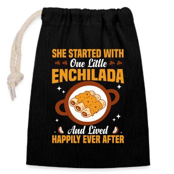 Mexikanisches Foodie-Enchilada-Liebhaber-Mexikanisches Gericht - Verschließbarer Geschenkbeutel aus Baumwolle (14x20cm) - Schwarz - Vorne
