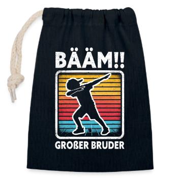 Bääm Großer Bruder Dab Lustiges Kinder Geschwister - Verschließbarer Geschenkbeutel aus Baumwolle (14x20cm) - Navy - Vorne