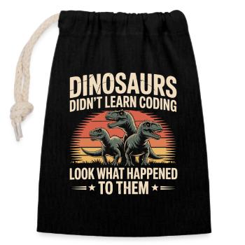Funny Software Developer Copy Humor - Closable cotton gift bag (14x20cm) - black - Front