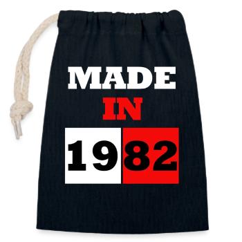 Made In 1982 Birthday - Vintage 80s - Closable cotton gift bag (14x20cm) - navy - Front