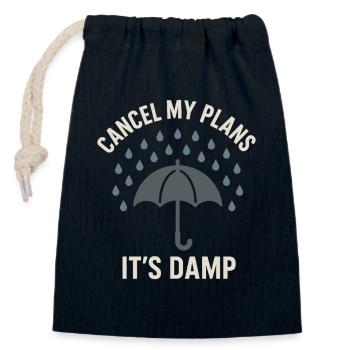 Wetter Drama Humor Geschenk Regen Schnee - Verschließbarer Geschenkbeutel aus Baumwolle (14x20cm) - Navy - Vorne