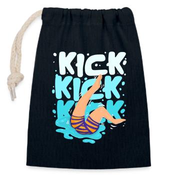 Swimming instructor - Closable cotton gift bag (14x20cm) - navy - Front