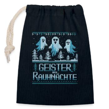 Ghosts of the Rauhnächte Winter ghost fun - Closable cotton gift bag (14x20cm) - navy - Front
