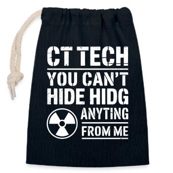 CT Tech: Nichts zu verbergen - Verschließbarer Geschenkbeutel aus Baumwolle (14x20cm) - Navy - Vorne