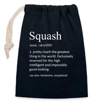 Lustige Squash-Definition Größter Sport-Schläger-Gif - Verschließbarer Geschenkbeutel aus Baumwolle (14x20cm) - Navy - Vorne