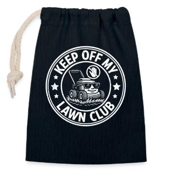 Reste loin de mon club de pelouse - Sac cadeau en coton avec cordon (14 x 20 cm) - bleu marine - Devant