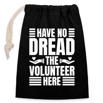 Le quota des travailleurs sociaux n’a pas de redoute sur le social social - Sac cadeau en coton avec cordon (14 x 20 cm) - noir - Devant