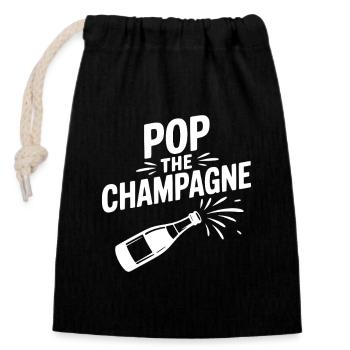 Faites éclater le - Sac cadeau en coton avec cordon (14 x 20 cm) - noir - Devant