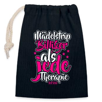 Girls Trip 2026 Mädelstour Mädlstrip Mädelstrip - Verschließbarer Geschenkbeutel aus Baumwolle (14x20cm) - Navy - Vorne