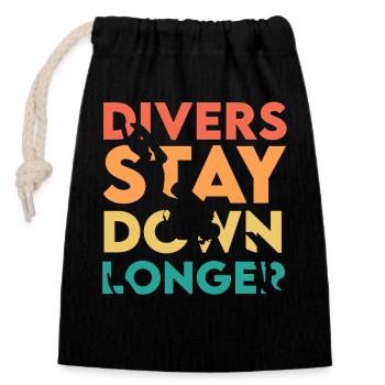 Diving Diver Snorkeling Recreational Diver - Closable cotton gift bag (14x20cm) - black - Front