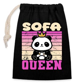 Gambling Woman - Closable cotton gift bag (14x20cm) - black - Front