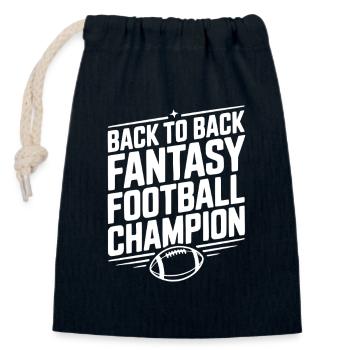 Hintereinanderfolgende Fantasy-Football-Meisterin - Verschließbarer Geschenkbeutel aus Baumwolle (14x20cm) - Navy - Vorne