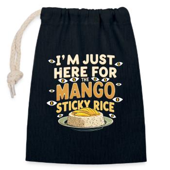 Mango Sticky Reis - Verschließbarer Geschenkbeutel aus Baumwolle (14x20cm) - Navy - Vorne