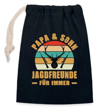 Jäger Geschenke Jagd Jagen Jägersprüfung Bestanden - Verschließbarer Geschenkbeutel aus Baumwolle (14x20cm) - Navy - Vorne