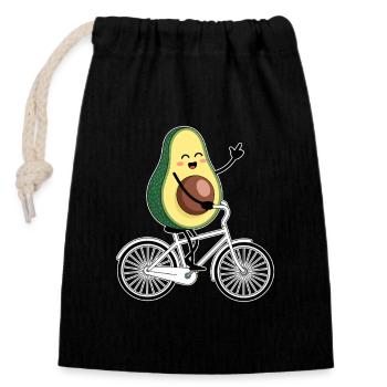 Avocat de VTT drôle - Sac cadeau en coton avec cordon (14 x 20 cm) - noir - Devant