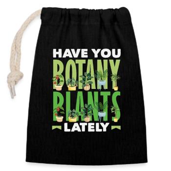 Boatic Boatany Plant Lover Gardening - Closable cotton gift bag (14x20cm) - black - Front