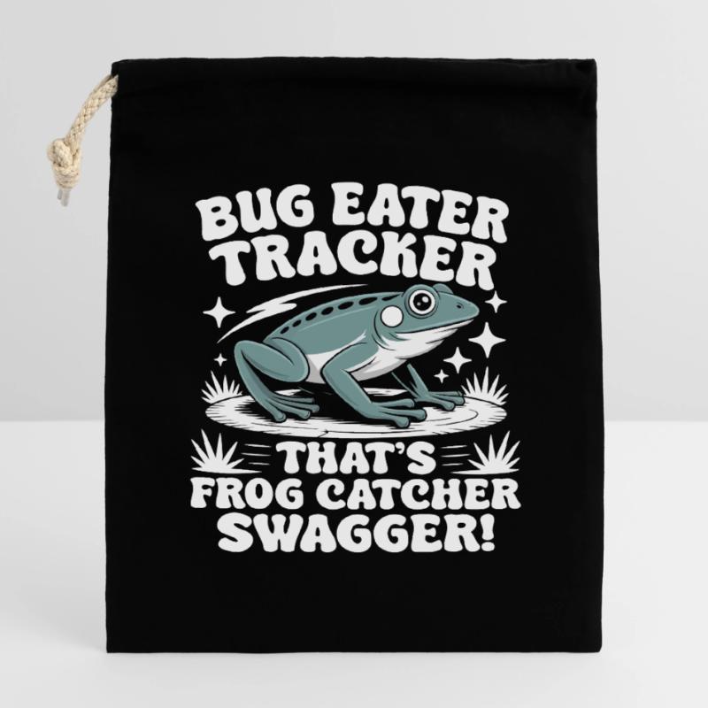 Frog Catcher Bug Eater Tracker Frog Verschließbarer Geschenkbeutel aus Baumwolle (14x20cm)