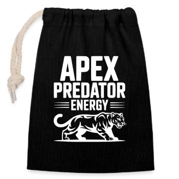 Apex Predator Energy - Closable cotton gift bag (14x20cm) - black - Front