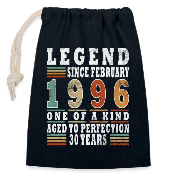 February 1996 Jubilee 1996 Legends February - Closable cotton gift bag (14x20cm) - navy - Front