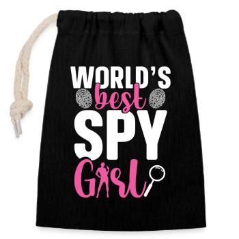  Private Investigator Uniform for Women Private - Closable cotton gift bag (14x20cm) - black - Front