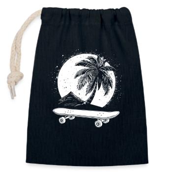 Skateboard Graphics - Closable cotton gift bag (14x20cm) - navy - Front